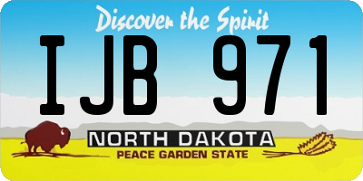 ND license plate IJB971