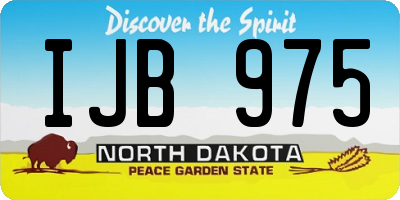 ND license plate IJB975