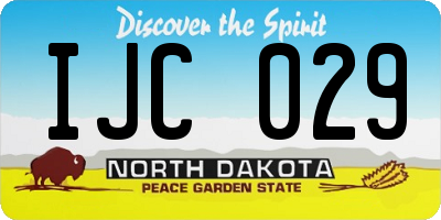 ND license plate IJC029