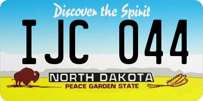 ND license plate IJC044