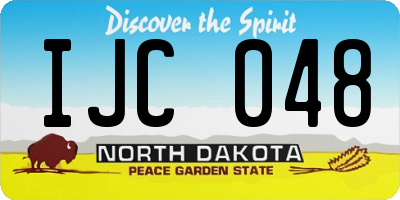 ND license plate IJC048