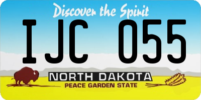 ND license plate IJC055