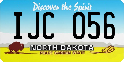 ND license plate IJC056