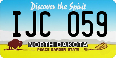 ND license plate IJC059
