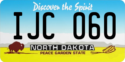 ND license plate IJC060