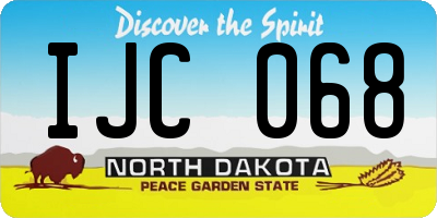 ND license plate IJC068