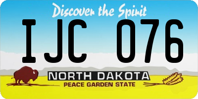 ND license plate IJC076