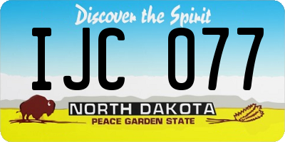 ND license plate IJC077