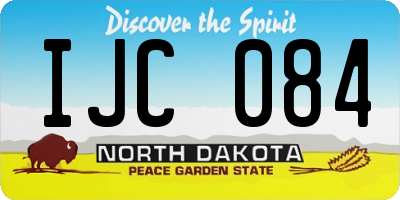 ND license plate IJC084