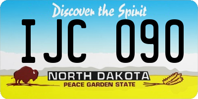 ND license plate IJC090