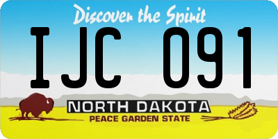 ND license plate IJC091