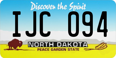 ND license plate IJC094