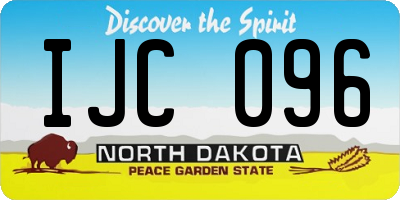 ND license plate IJC096