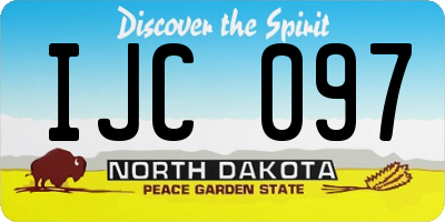 ND license plate IJC097