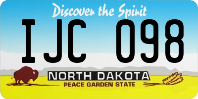 ND license plate IJC098