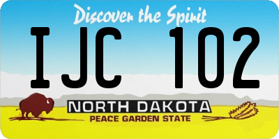 ND license plate IJC102