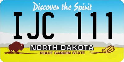 ND license plate IJC111