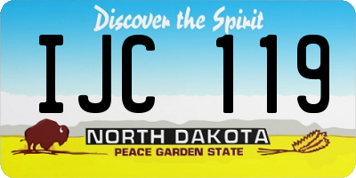 ND license plate IJC119