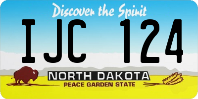 ND license plate IJC124