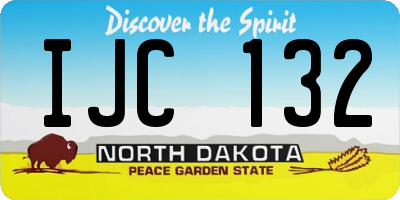 ND license plate IJC132