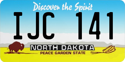 ND license plate IJC141
