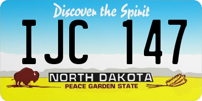 ND license plate IJC147