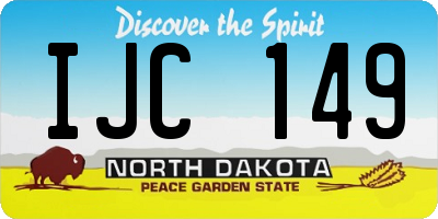 ND license plate IJC149
