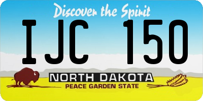 ND license plate IJC150