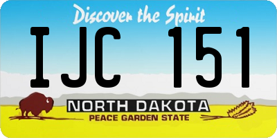 ND license plate IJC151