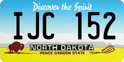ND license plate IJC152