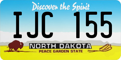 ND license plate IJC155