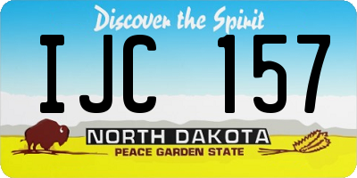 ND license plate IJC157