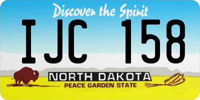 ND license plate IJC158