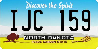 ND license plate IJC159