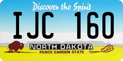 ND license plate IJC160
