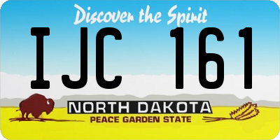 ND license plate IJC161