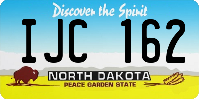 ND license plate IJC162
