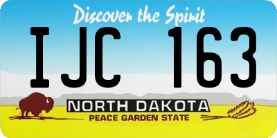 ND license plate IJC163