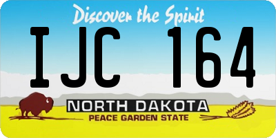 ND license plate IJC164