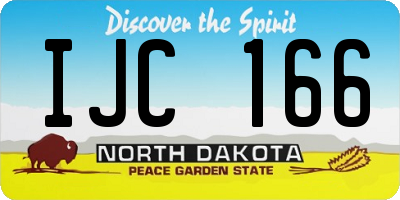 ND license plate IJC166
