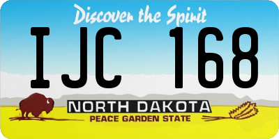 ND license plate IJC168