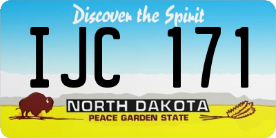 ND license plate IJC171