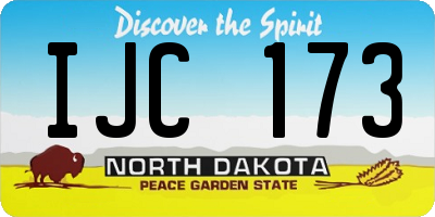 ND license plate IJC173