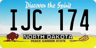 ND license plate IJC174