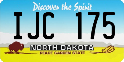 ND license plate IJC175