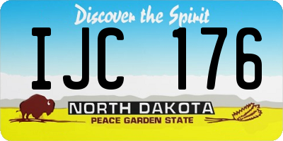 ND license plate IJC176