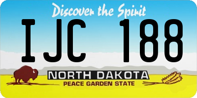 ND license plate IJC188