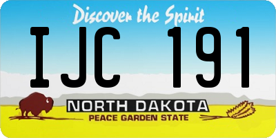 ND license plate IJC191