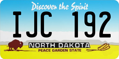 ND license plate IJC192