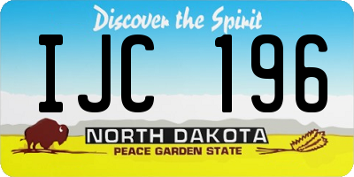 ND license plate IJC196